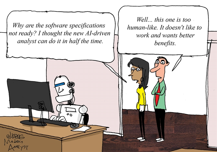 Humor - Cartoon: AI-Driven Business Analyst